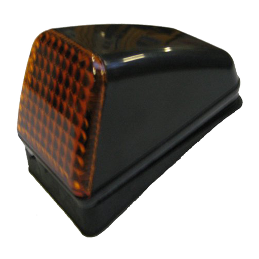 [58001012A] Halogen Roof Marker Light - Flat Rubber - Amber Lens