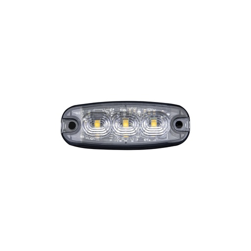 [5850201HP-A] Flasher 3 LED - Clear Glass - Amber LED