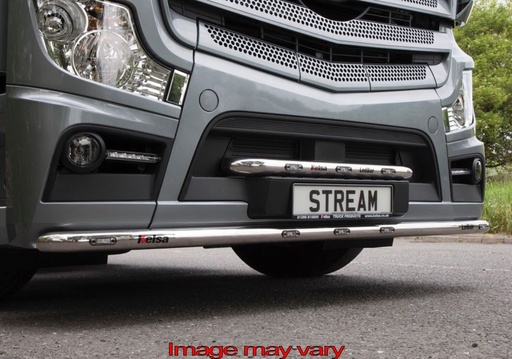 [82MBLEDS13/W] LedBar Edelstahl 3 weiße LEDs - Mercedes B Actros MP4 Big/Giga/StreamSpace 