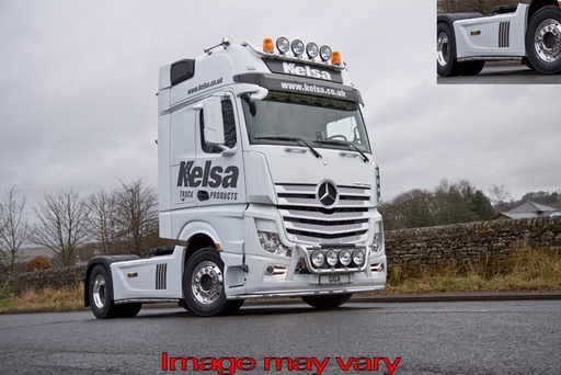 [82MBSA14] Aluminium SideBars MB Actros af 11-'11 wb3,85m