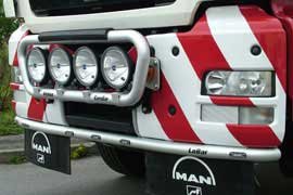 [82MLA03/W] LoBar Aluminum - MAN TGS Construction Bumper - 5 White LED