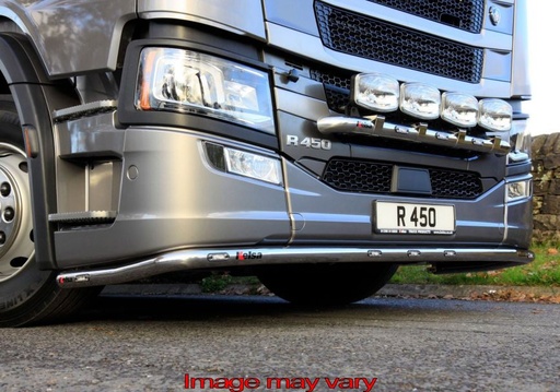 [82SLA21/W] LoBar Aluminium Scania R&S NEXTGEN MEDIUM BUMPER - 5 Witte & 2 Amber LED