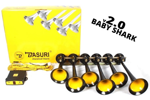 [30532214] Basuri Baby Shark Air Horn 2.0 12/24V - 18 European Melodies