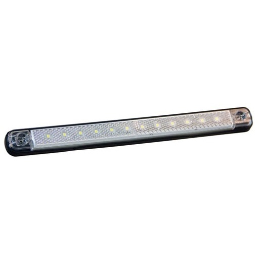 [5800257] 12-LED ZIJMARKERINGSLICHT WIT MET REFLECTOR 12/24V