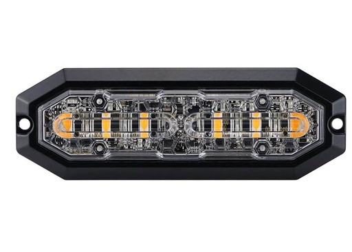 [5850130HP-A] 6-LED FLITSER WIT & AMBER - 12/24V