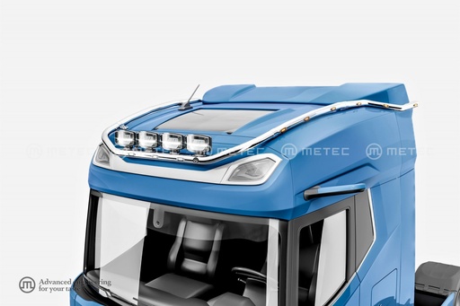 [82850349] St. Steel roofbar "HYDRA" for DAF XG (2021+) Incl. 3 white and 10 orange LEDs