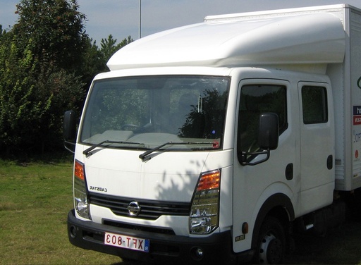 [20174139] 3D Spoiler Nissan Cabstar - 26.85NC Width 200cm | Height 77cm Double cab | Nissan White