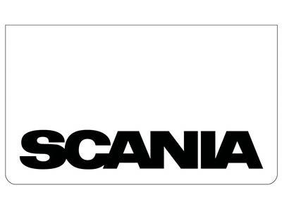 [46500522] Mudflap for Scania | White with Black Print | 60x35cm