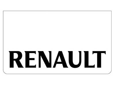 [46500532] Mudflap for Renault | White with Black Print | 60x35cm