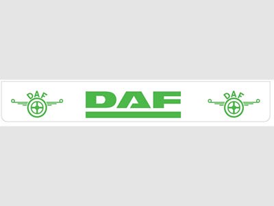 [46500914] Spatlap Achterbumper voor DAF | Wit met Groene opdruk | 238X35cm