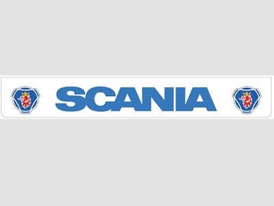 [46500925] Mudflap Rear Bumper for Scania | White with Blue Griffin Print | 238x35cm