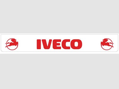 [46500941] White rear bumper flap Iveco in red