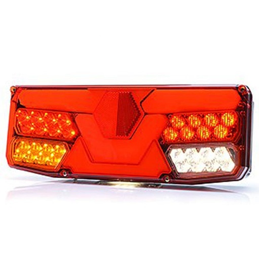 [580031101] 5-Chamber LED Tractor Taillight with License Plate Light - Left - 12-24V